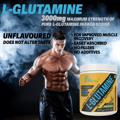 thepureology 100% Pure For Muscle Recovery Glutamine (300 g, Mango)