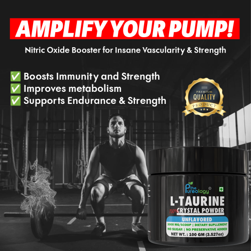 L-Taurine Unflavoured (100gm, 33 servings)