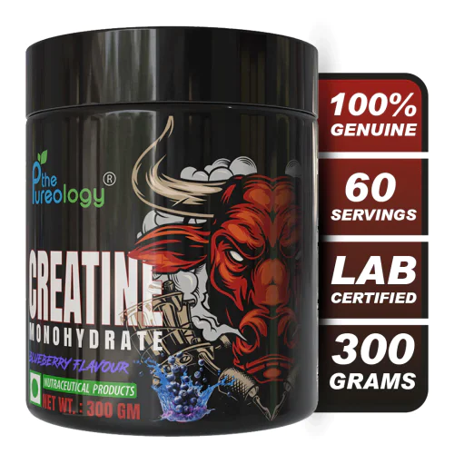 thepureology Creatine Monohydrate Micronized   (300 g, Blueberry)