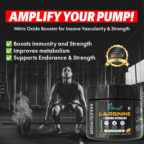 L-Arginine + 2000 MG Citrulline ( Orange, 100gm)