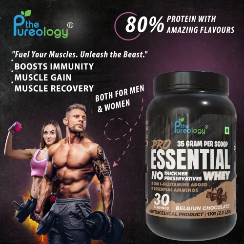 thepureology Protien | Whey Concentrate Whey Protein  (1050 g, Belgium Chocolate)