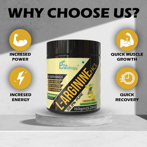 thepureology L-Arginine HCL  (150 g, Pineapple)