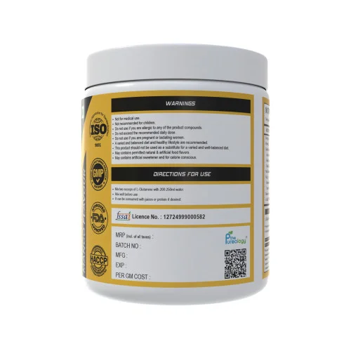 thepureology 100% Pure For Muscle Recovery Glutamine (300 g, Mango)