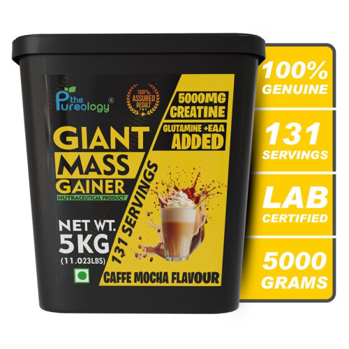 thepureology Giant Mass Gainer Weight Gainers/Mass Gainers  (5 kg,  Caffe Mocha) thepureology Giant Mass Gainer Weight Gainers/Mass Gainers  (5 kg,  Caffe Mocha)
