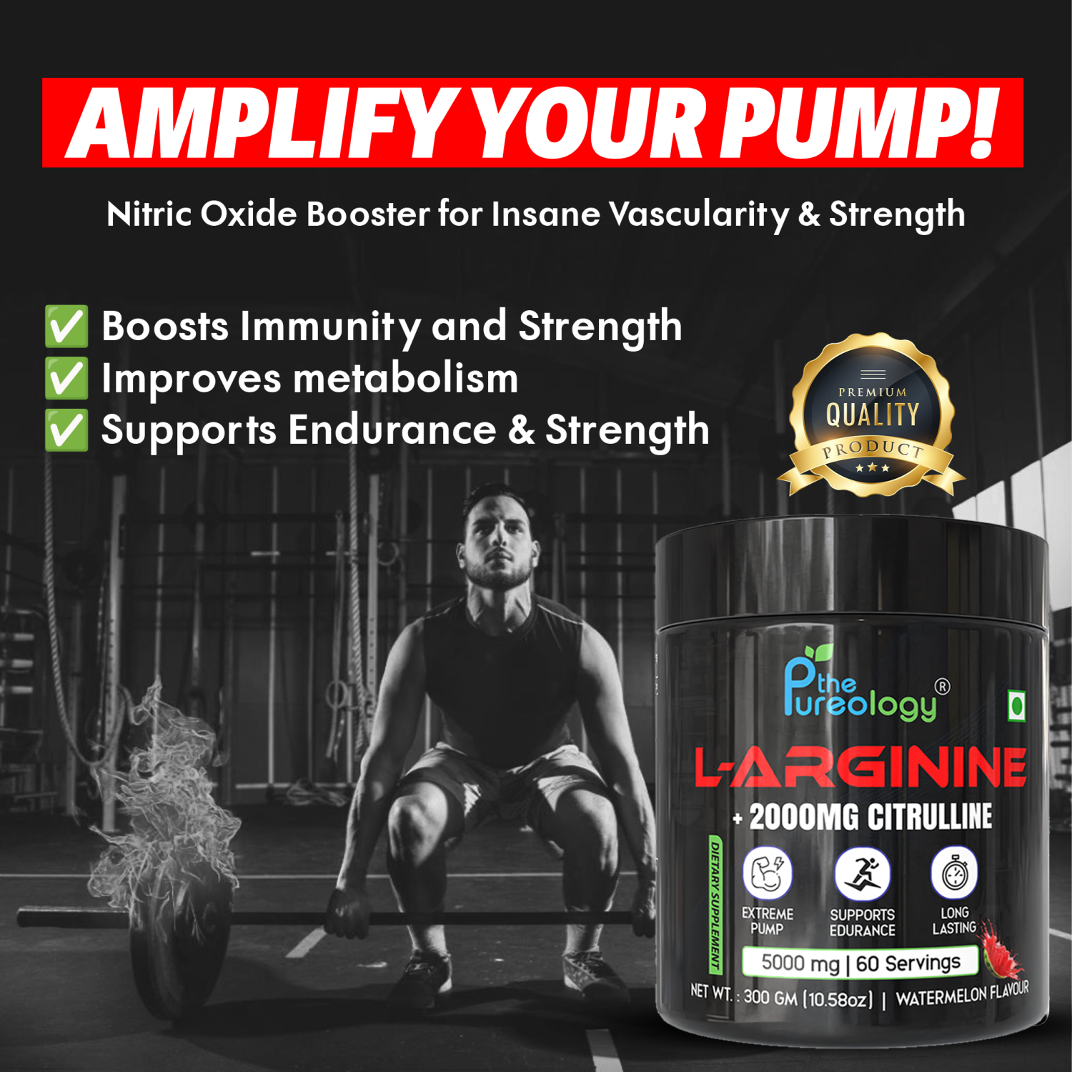 L-Arginine + 2000 MG Citrulline ( Watermelon, 300gm) L-Arginine + 2000 MG Citrulline ( Watermelon, 300gm)