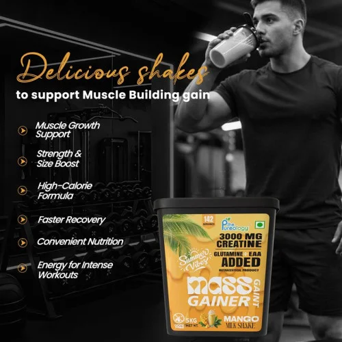 Hypertro 5 kg Gainer + 100 gm Pre-workout + 100 gm Creatine + 1 Shaker