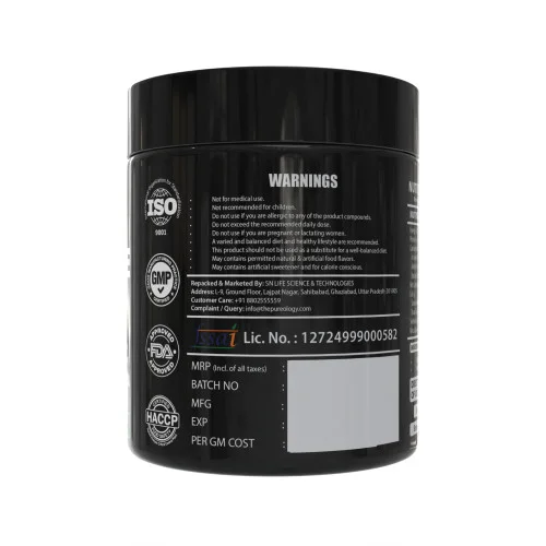 thepureology Beta Alanine Unflavoured Supplement, 5000mg, 20 Servings, 100g