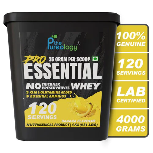 thepureology Protien | Whey Concentrate Whey Protein  ( 4kg, Banana)