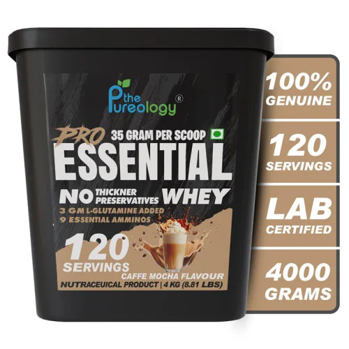 thepureology Protien | Whey Concentrate Whey Protein  ( 4kg, Caffe Mocha)