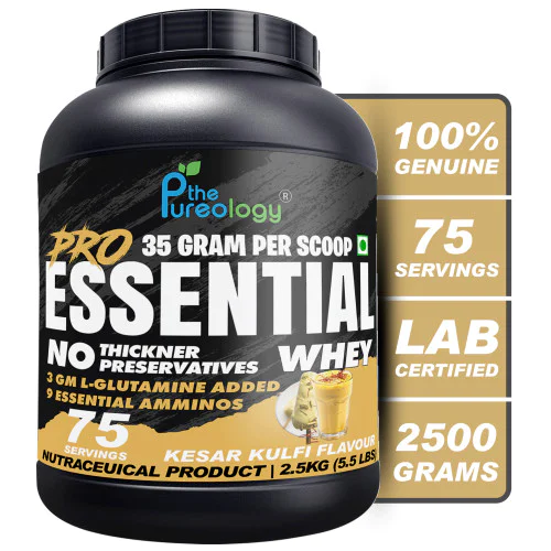 thepureology Protien | Whey Concentrate Whey Protein  ( 2.5kg, Kesar Kulfi)