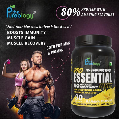 thepureology Protien | Whey Concentrate Whey Protein  (1050 g, Banana)