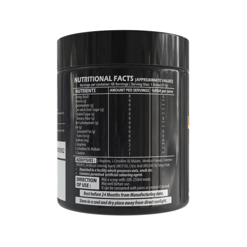 L-Arginine + 2000 MG Citrulline ( Mango, 300gm)