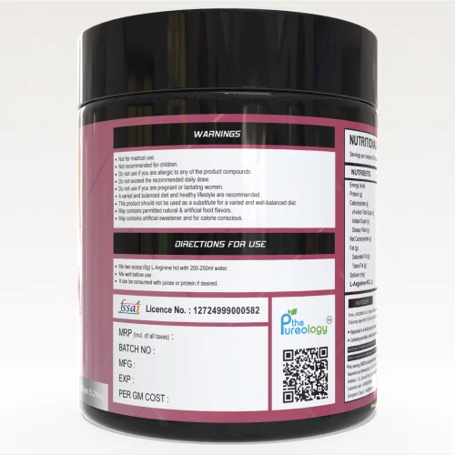 thepureology L-Arginine HCL Pink Guava Flavour  5,000mg 30 Servings