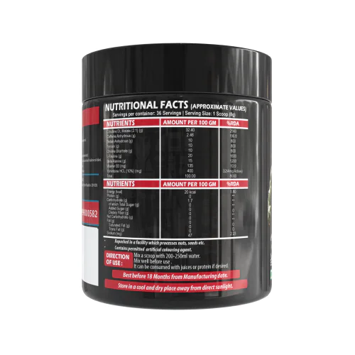 thepureology BOMB Pre Workout Pre Workout  (300 g, Orange)