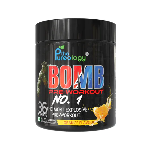 thepureology BOMB Pre Workout Pre Workout  (300 g, Orange)