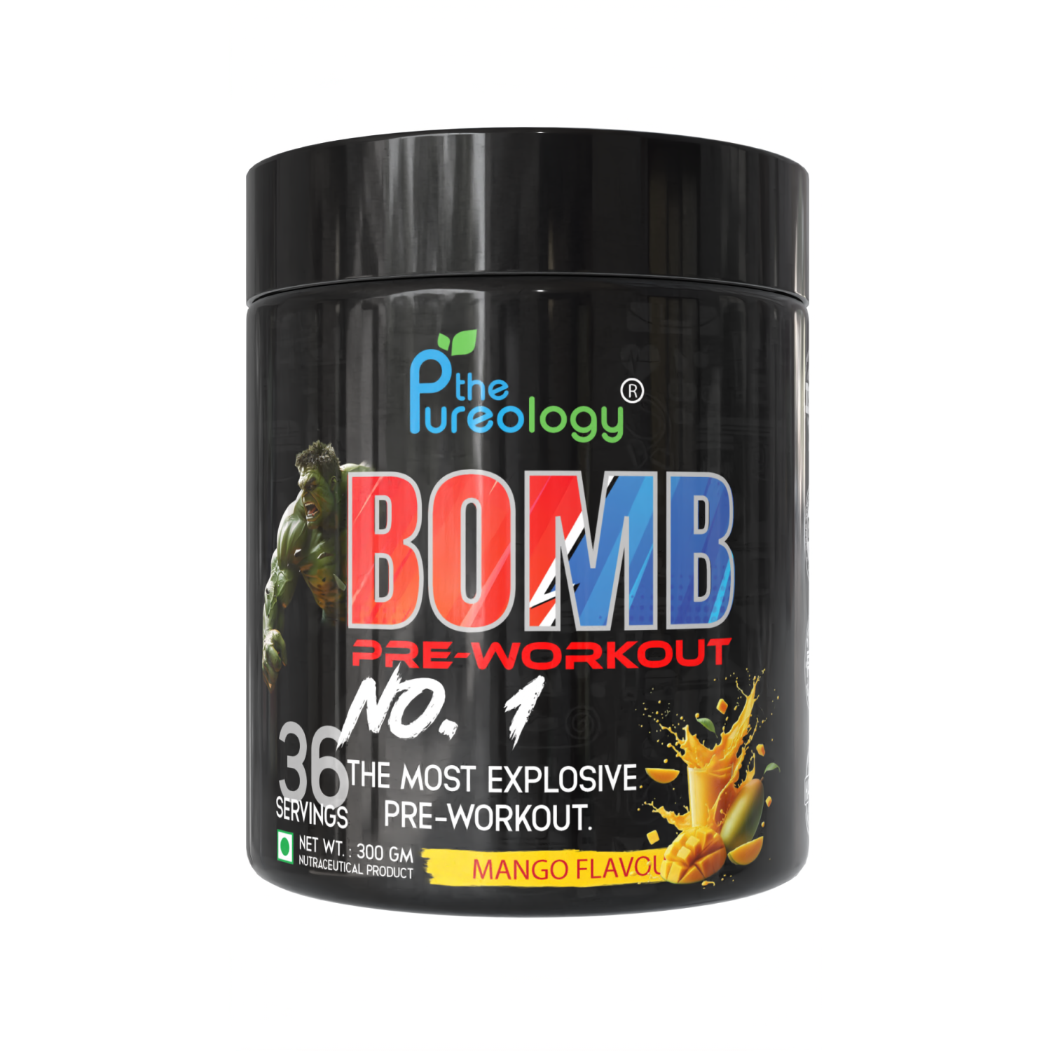thepureology BOMB Pre Workout Pre Workout  (300 g, Mango) thepureology BOMB Pre Workout Pre Workout  (300 g, Mango)