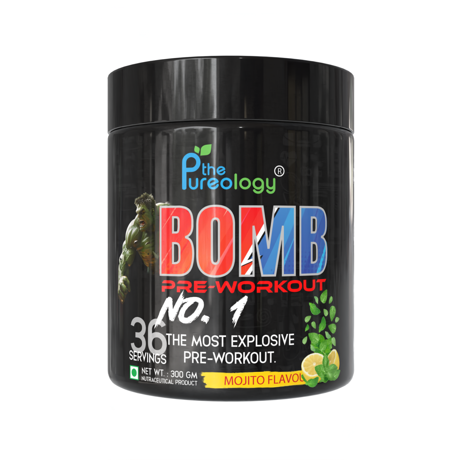 thepureology BOMB Pre Workout Pre Workout  (300 g, Mojito) thepureology BOMB Pre Workout Pre Workout  (300 g, Mojito)