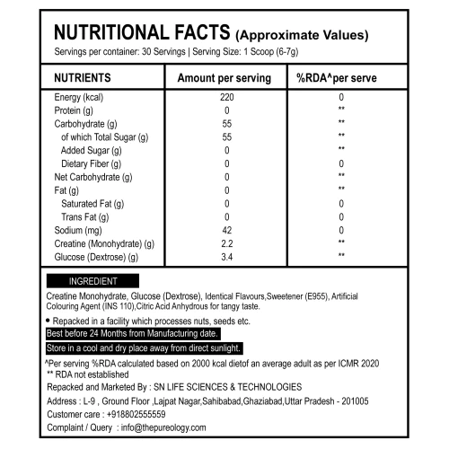  Monohydrate Creatine + Glucose Creatine  (150 g, Mango)