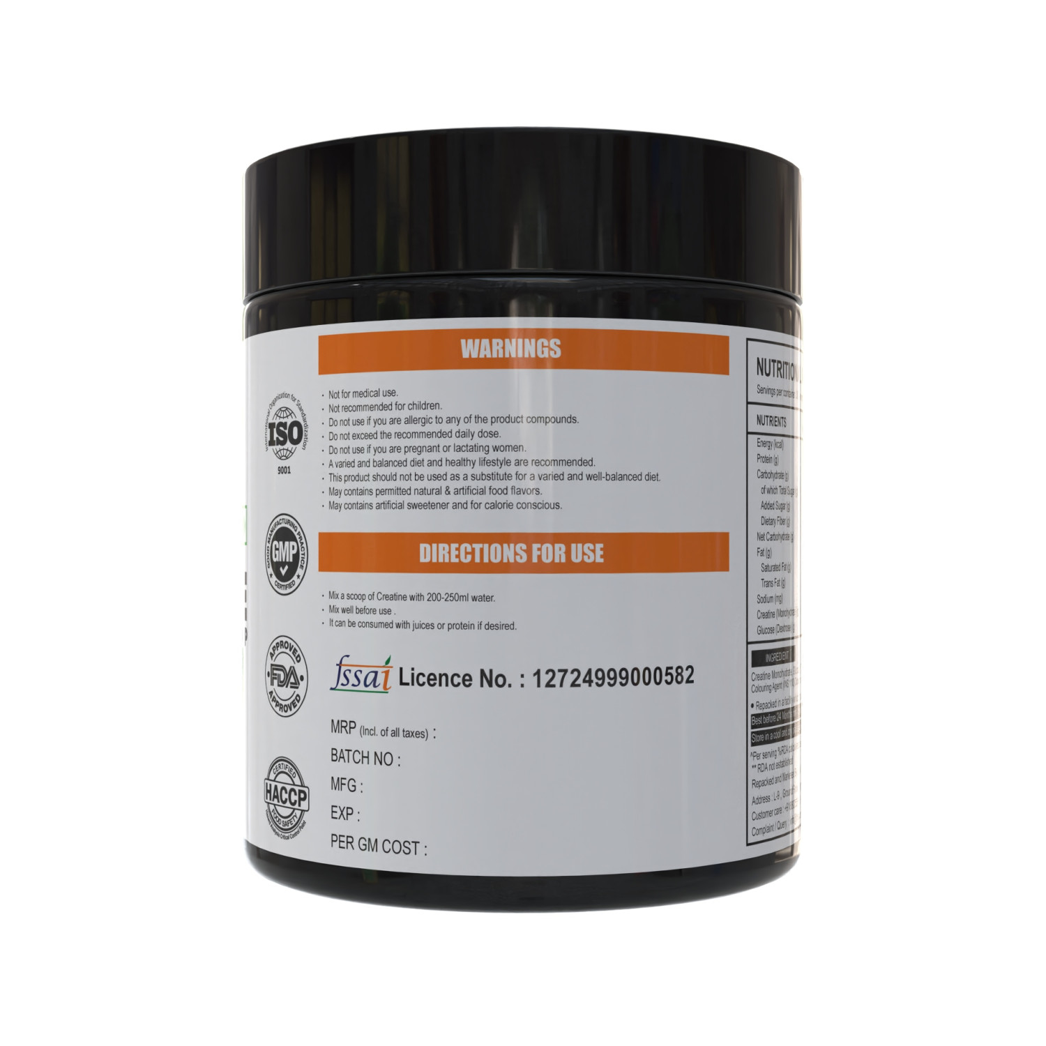 Monohydrate Creatine + Glucose Creatine  (150 g, Orange)  Monohydrate Creatine + Glucose Creatine  (150 g, Orange)