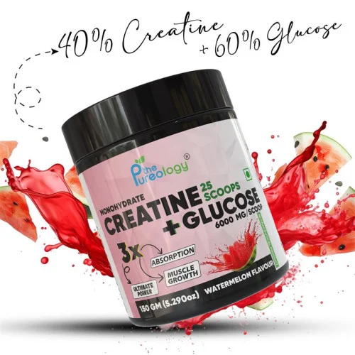  Monohydrate Creatine + Glucose Creatine  (150 g, Watermelon) 
