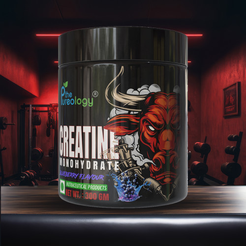 thepureology Creatine Monohydrate Micronized   (300 g, Blueberry)