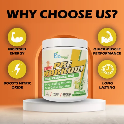 thepureology Pre Workout 8000mg  (300 g, Mojito)