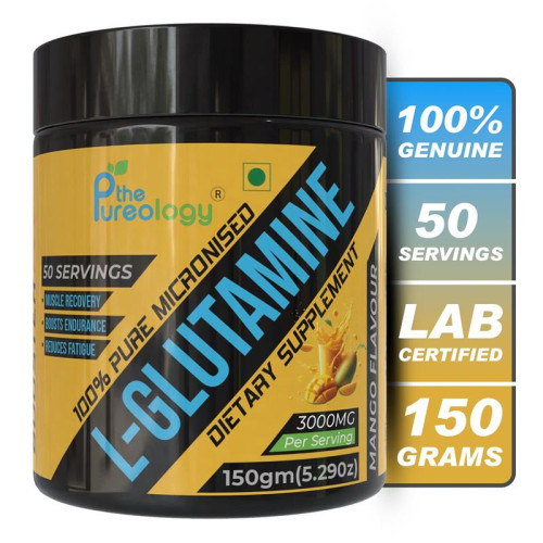 thepureology 100% Pure For Muscle Recovery Glutamine  (150 g, Mango)