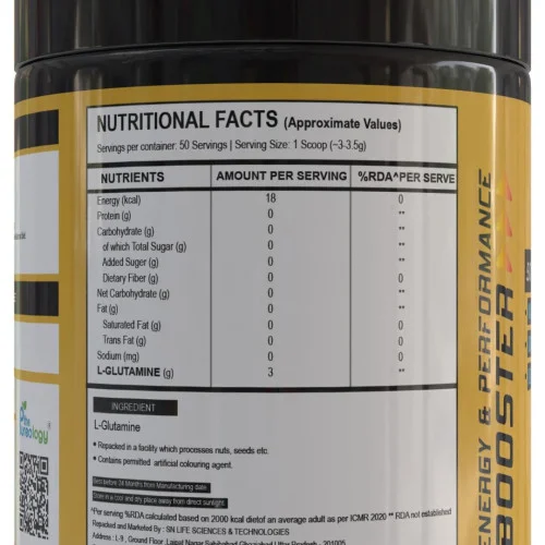 thepureology 100% Pure For Muscle Recovery Glutamine  (150 g, Mango)