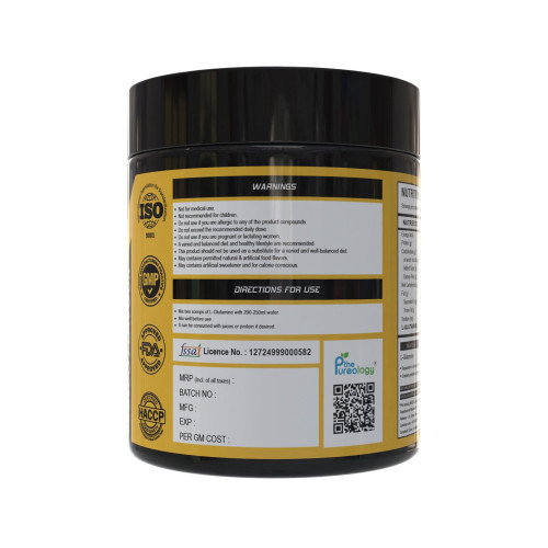thepureology 100% Pure For Muscle Recovery Glutamine  (150 g, Mango)