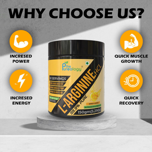 thepureology L-Arginine HCL  (150 g, Mango)