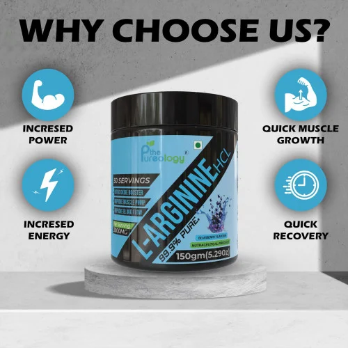 thepureology L-Arginine HCL  (150 g, Blueberry)