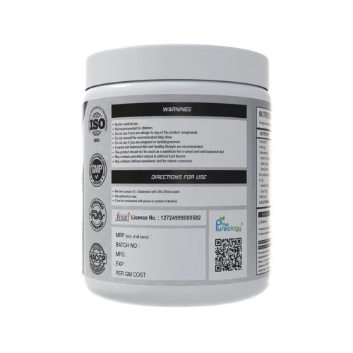 thepureology 100% Pure For Muscle Recovery Glutamine  (300 g, Unflavoured)