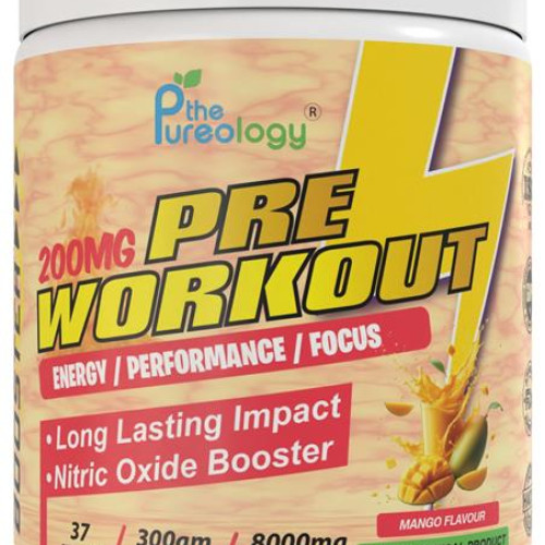 thepureology Pre Workout 8000mg Creatine  (300 g, Mango)