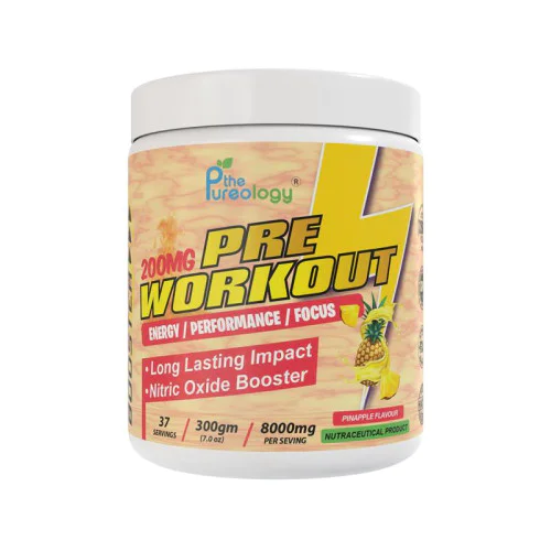 thepureology Pre Workout 8000mg  (300 g, Pineapple)