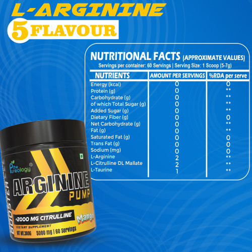 L-Arginine + 2000 MG Citrulline ( Blueberry, 300gm)
