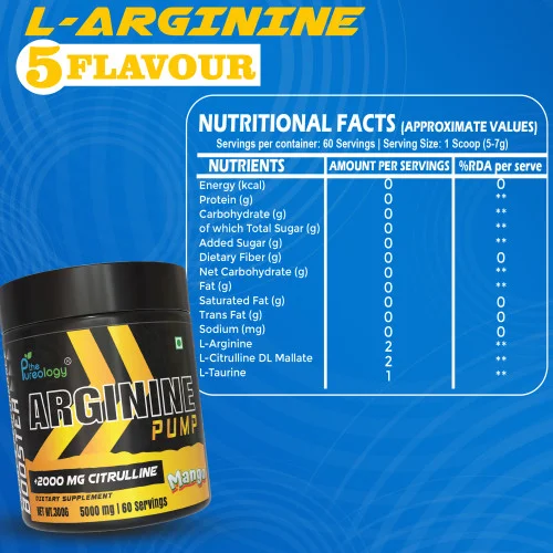 L-Arginine + 2000 MG Citrulline ( Blueberry, 300gm)