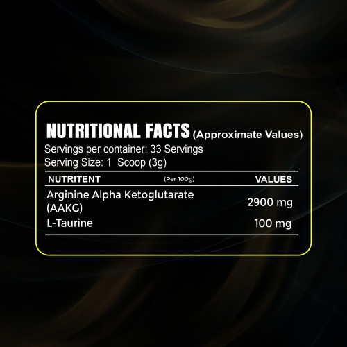 (AAKG)  L-Arginine Alpha Ketoglutarate Alphonso Mango Flavour 100g