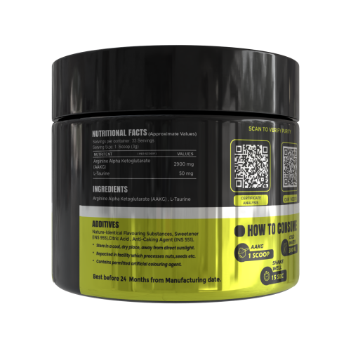 (AAKG)  L-Arginine Alpha Ketoglutarate Alphonso Mango Flavour 100g
