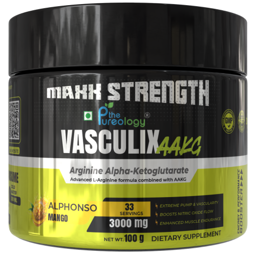 (AAKG)  L-Arginine Alpha Ketoglutarate Alphonso Mango Flavour 100g