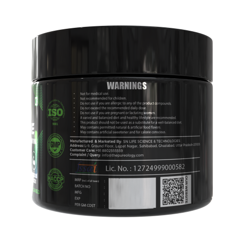thepureology Beta Alanine Unflavoured Supplement, 5000mg, 20 Servings, 100g