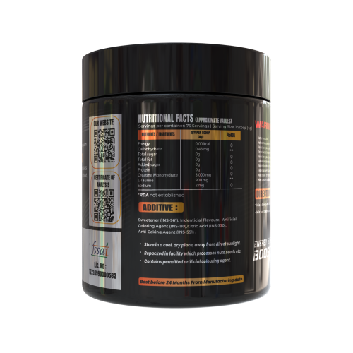 thepureology Creatine Monohydrate Micronised  300g Orange + Mango Flavour