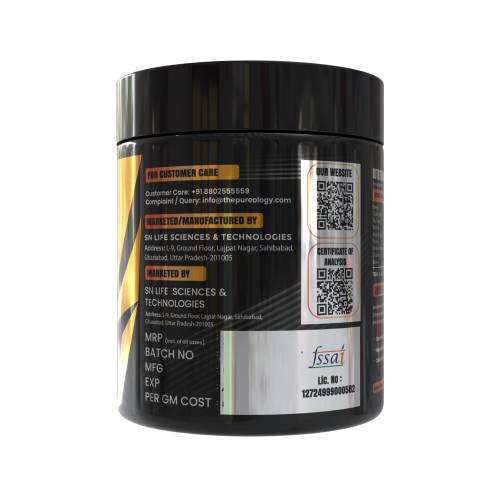 thepureology Creatine Monohydrate Micronised  300g Orange + Mango Flavour