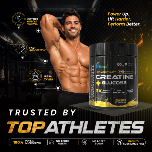 Thepureology Creatine + Glucose Creatine 300g Alphonso Mango Flavour