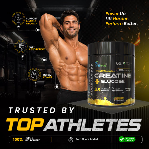 Thepureology Creatine + Glucose Creatine  300g Mango Flavour