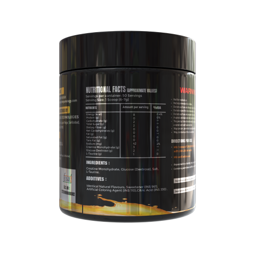 Thepureology Creatine + Glucose Creatine  300g Blast Orange Flavour
