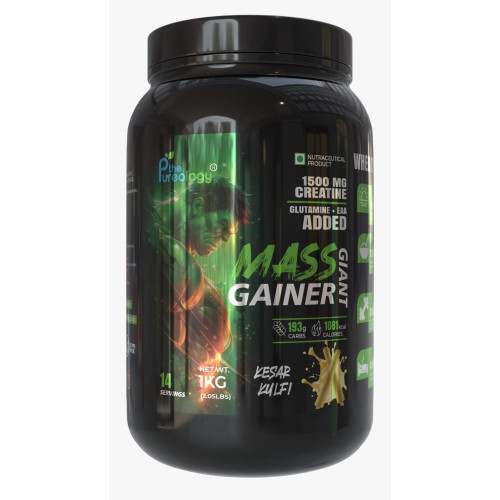 thepureology Giant Mass Gainer Weight Gainers/Mass Gainers  (1 kg, Kesar Kulfi)