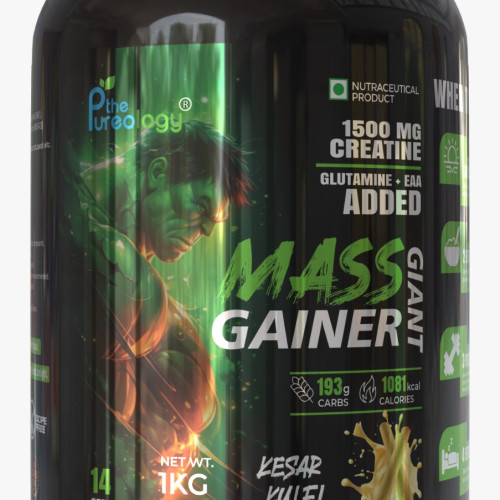 thepureology Giant Mass Gainer Weight Gainers/Mass Gainers  (1 kg, Kesar Kulfi)