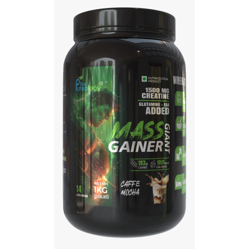 thepureology Giant Mass Gainer Weight Gainers/Mass Gainers  (1 kg, Caffe Mocha)