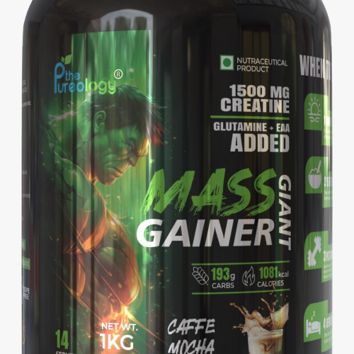 thepureology Giant Mass Gainer Weight Gainers/Mass Gainers  (1 kg, Caffe Mocha)