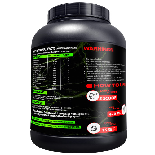 thepureology Giant Mass Gainer Weight Gainers/Mass Gainers  3kg Belgian Chocolate